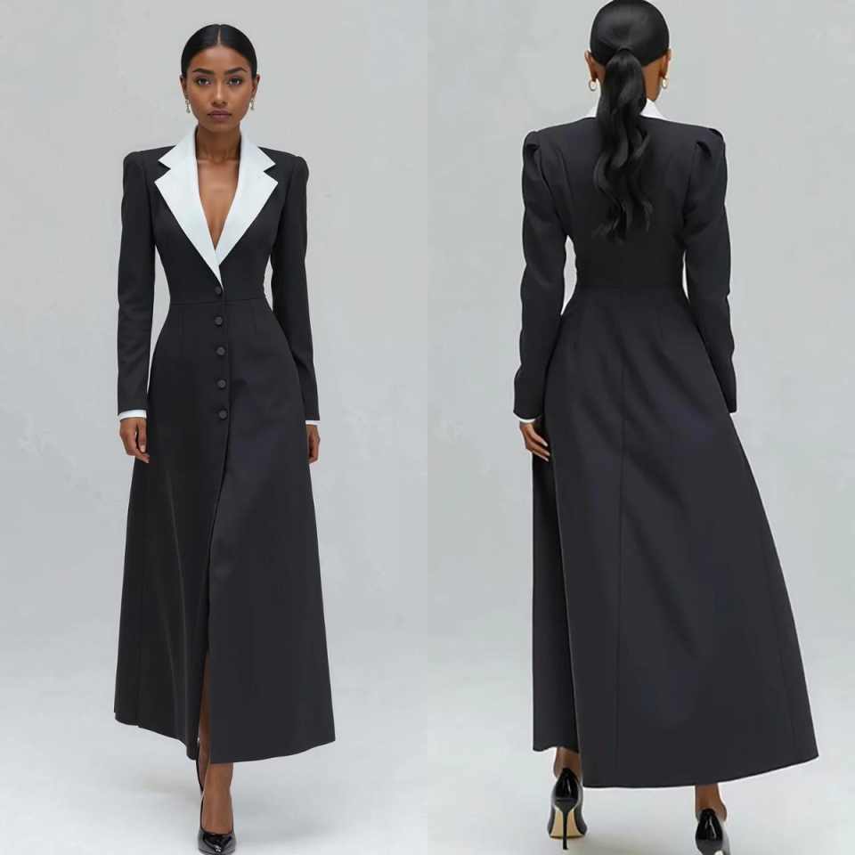 Women'S Formal Wear For A Wedding Guest - A Line Women Long Blazer Jacket