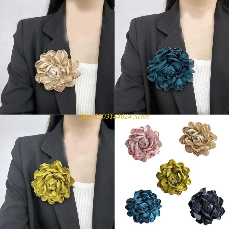 Formal Wear Jewelry For Women - N5KE Lady Brooch Multiple Colors Camellia
