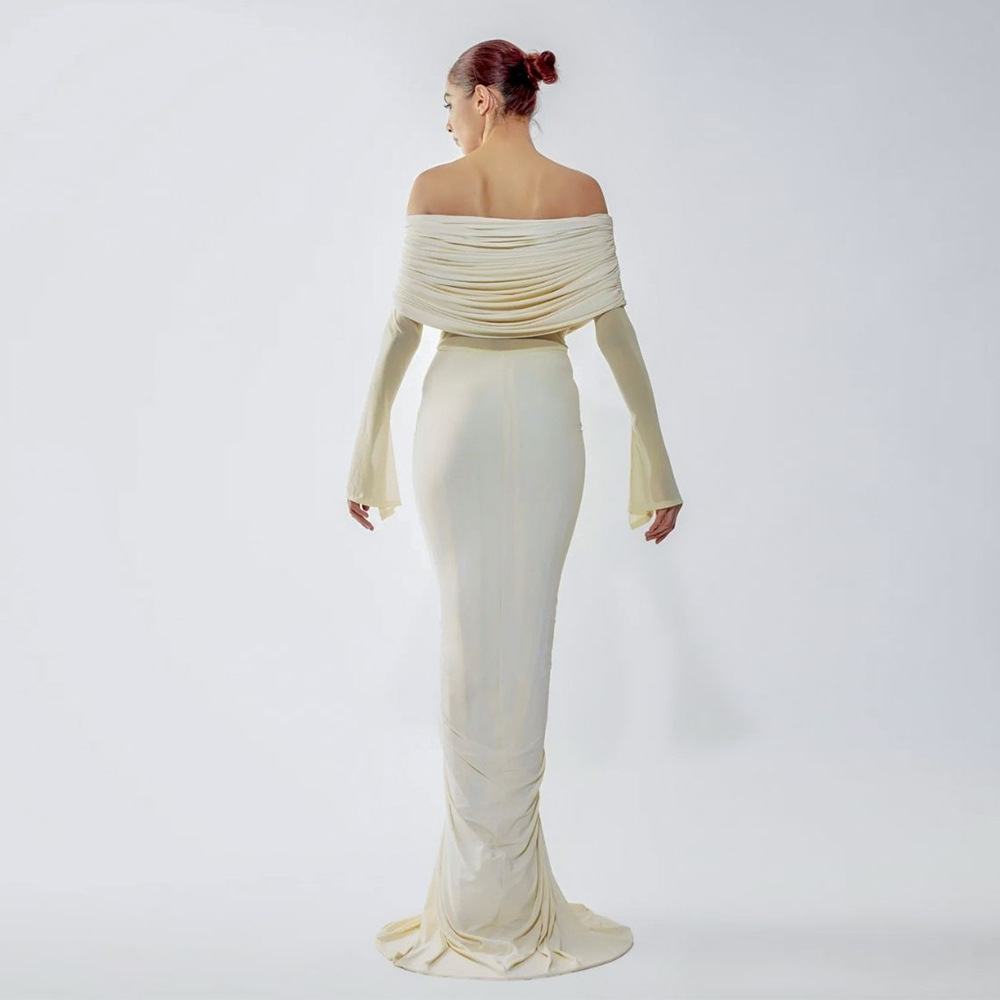 Beige Women Prom Dress Sexy Of - Women'S Formal Wear For A Wedding Guest ulasan dan harga