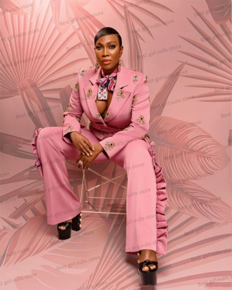 Pink Wedding Women Suit Set Bl - Women'S Formal Wear For A Wedding Guest ulasan dan harga