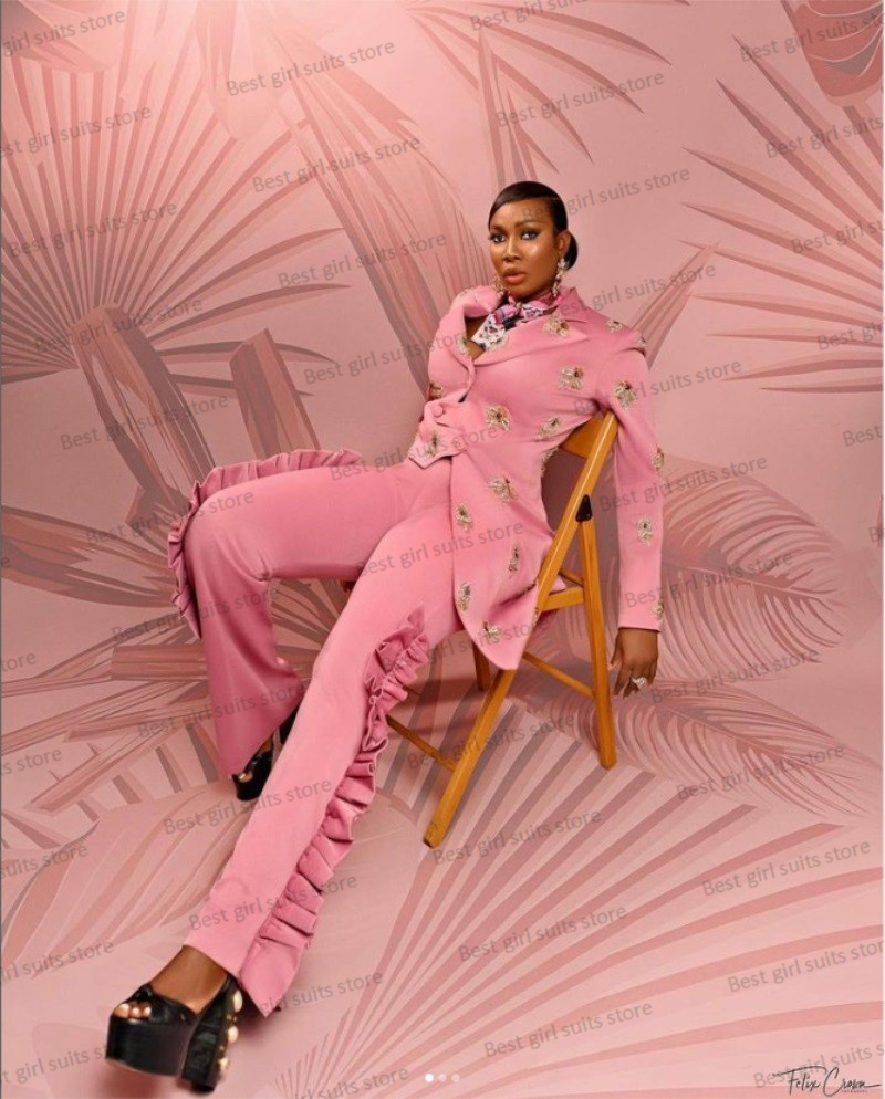 Pink Wedding Women Suit Set Bl - Women'S Formal Wear For A Wedding Guest ulasan dan harga