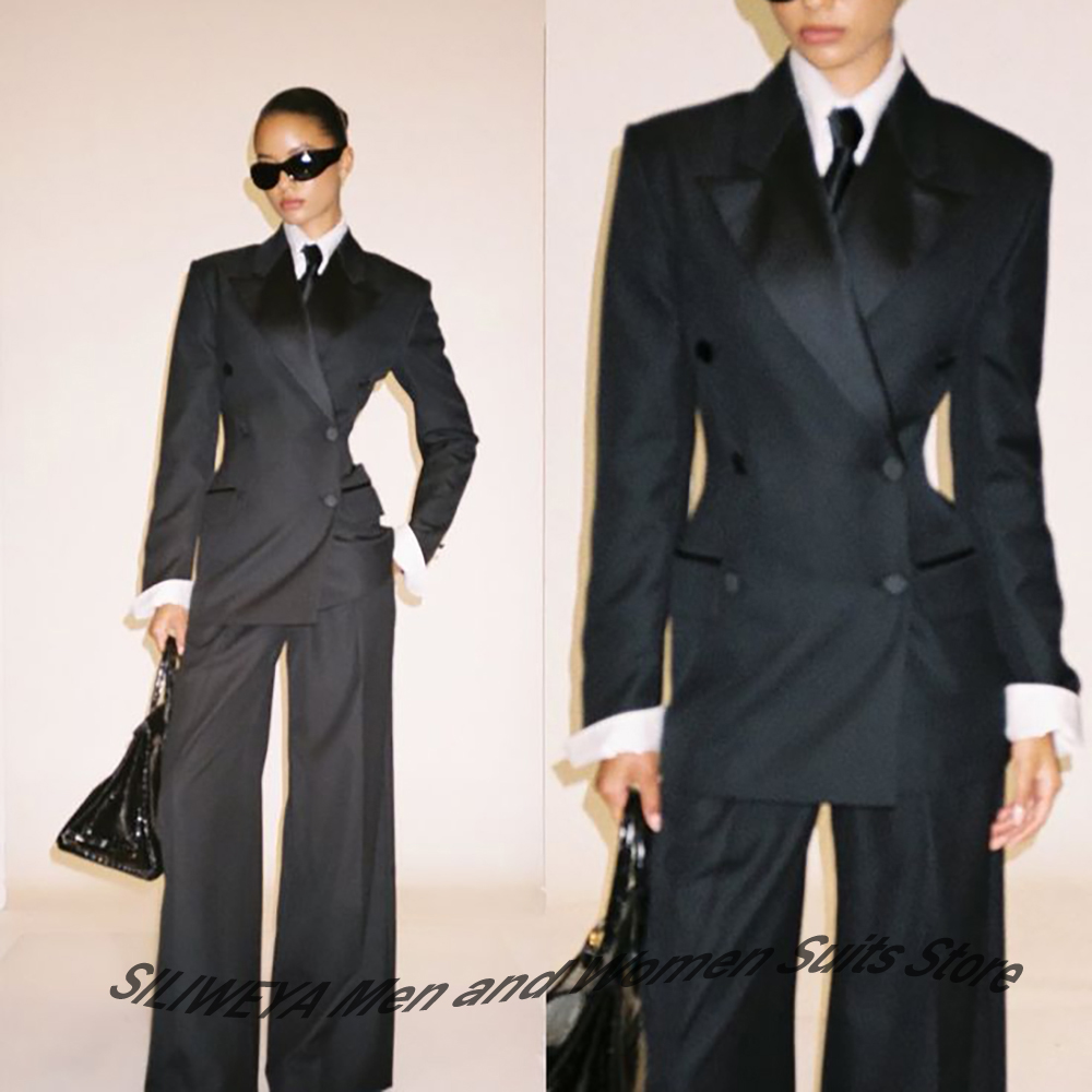 Professional Women's Black Dou - Women'S Formal Wear Tuxedo ulasan dan harga