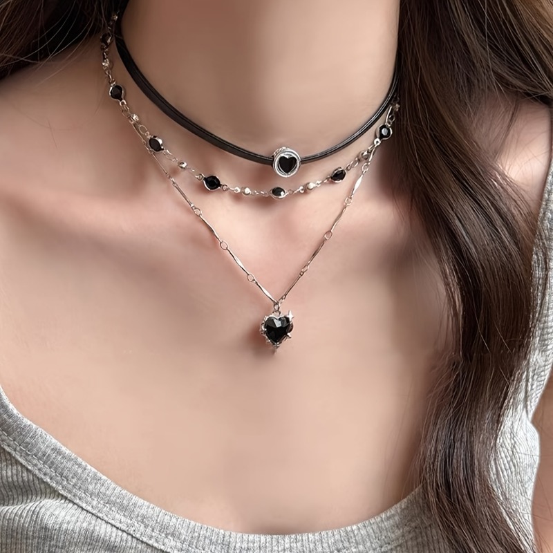 Gothic Layered Heart-shaped Ne - Formal Wear Jewelry For Women ulasan dan harga