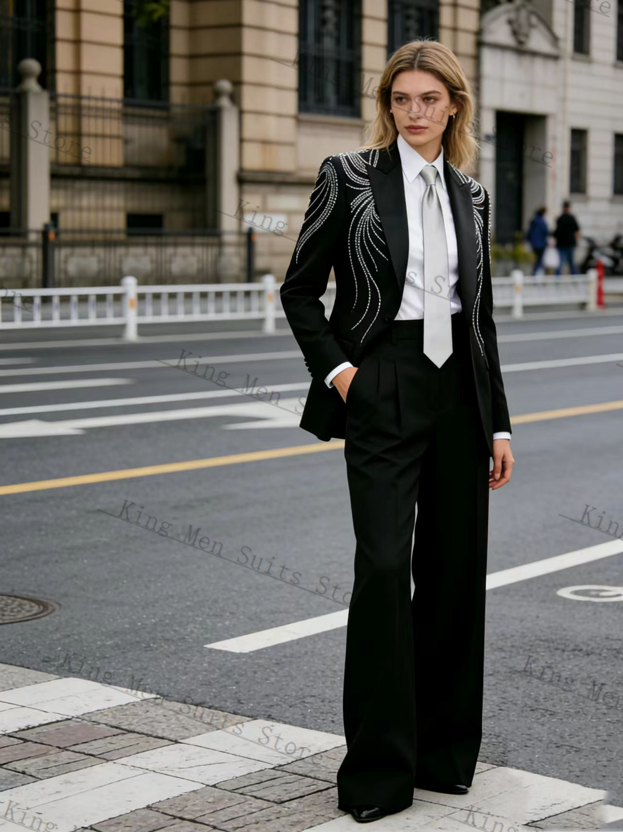 Black Women Suit Set 2 Pcs Bla - Women'S Formal Wear Tuxedo ulasan dan harga
