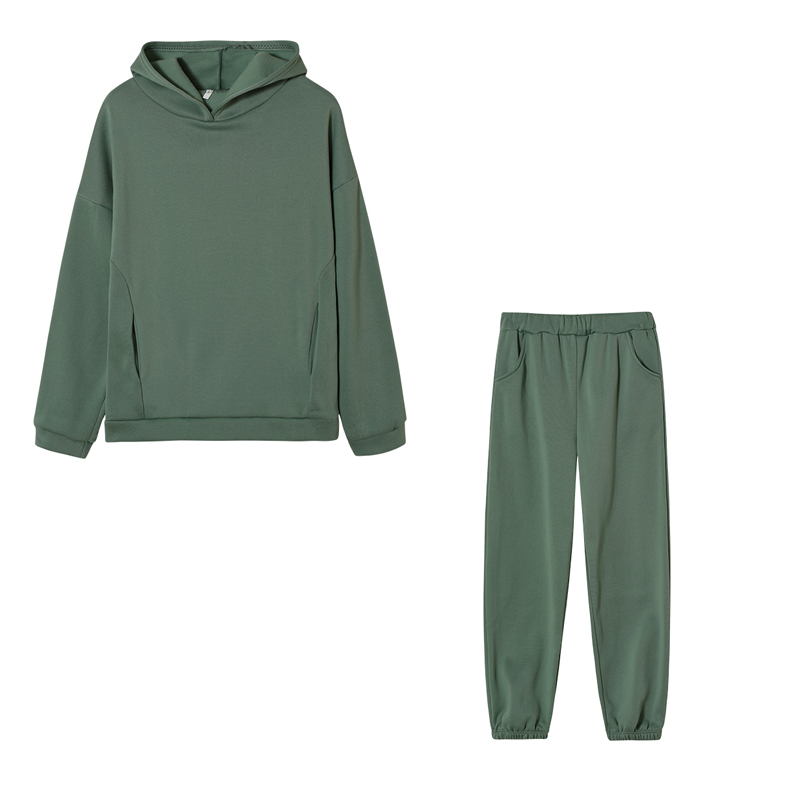 Monochrome Hooded Hoodie Set C - Monochrome Suit Set ulasan dan harga