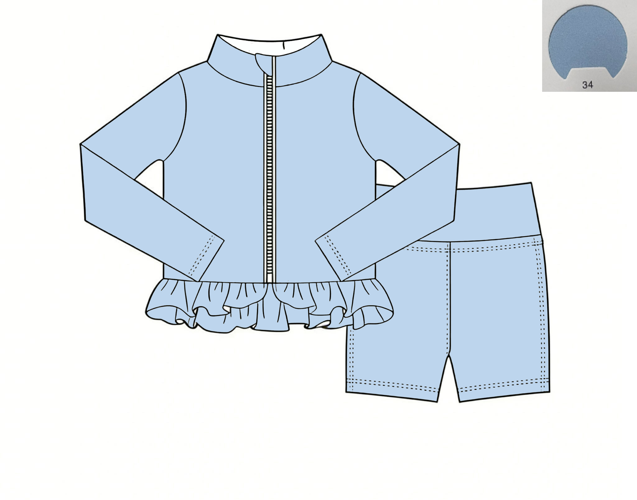 Monochrome Yoga Material Girls - Monochrome Suit Set ulasan dan harga