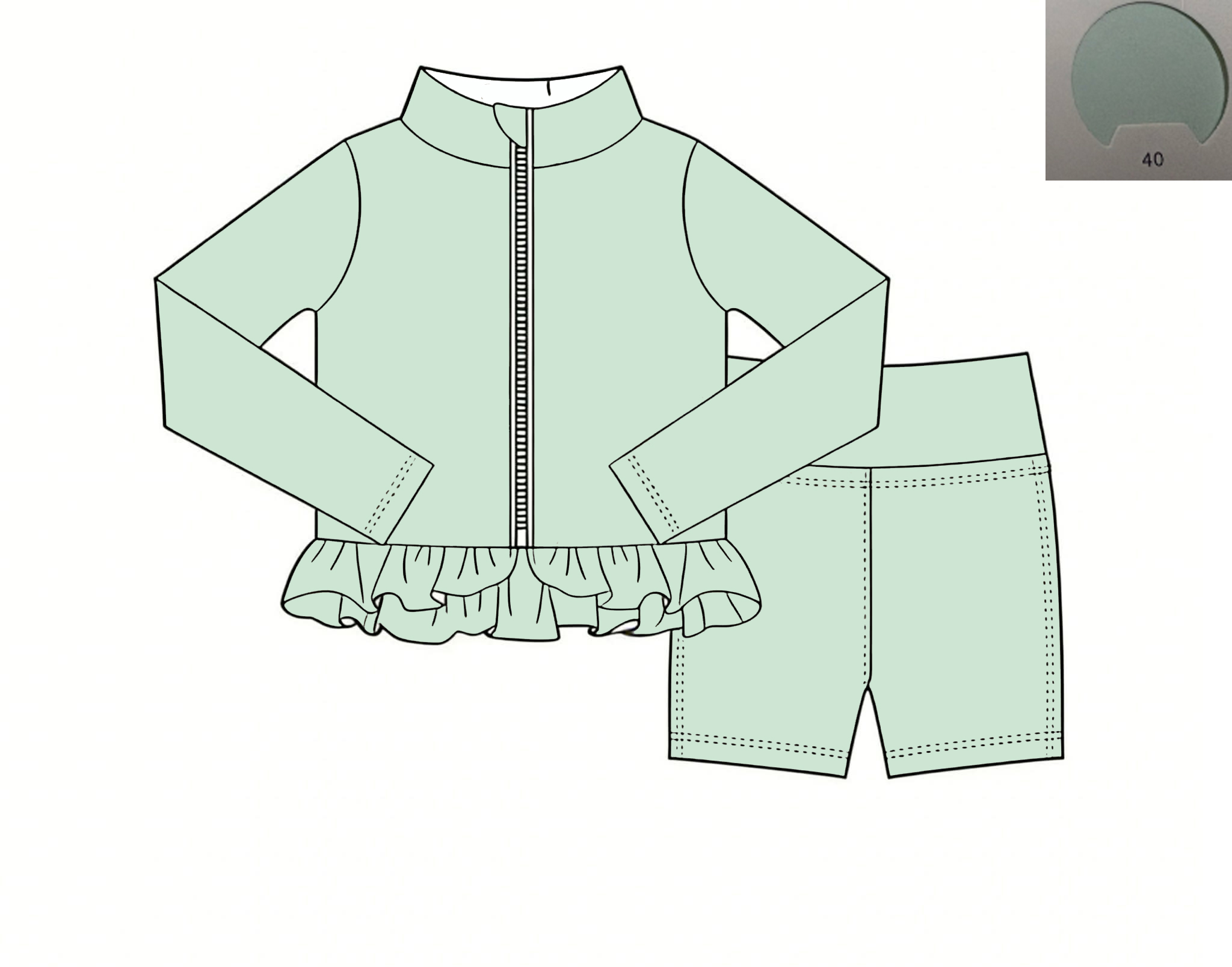 Monochrome Yoga Material Girls - Monochrome Suit Set ulasan dan harga