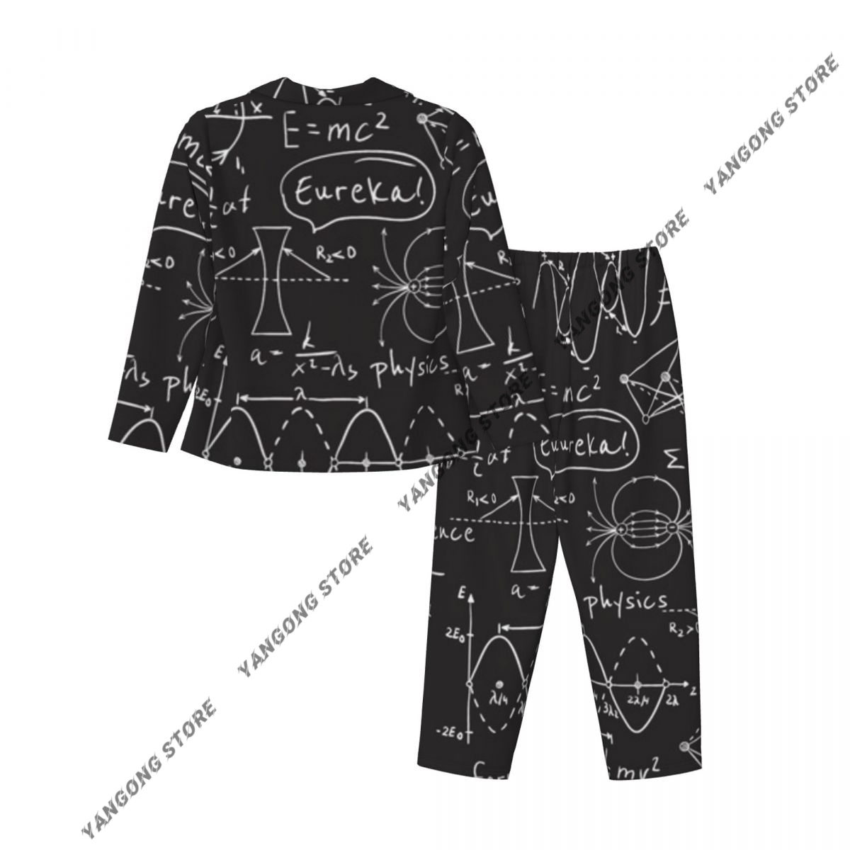 Women Sleepwear Pajamas Scienc - Monochrome Suit Set ulasan dan harga
