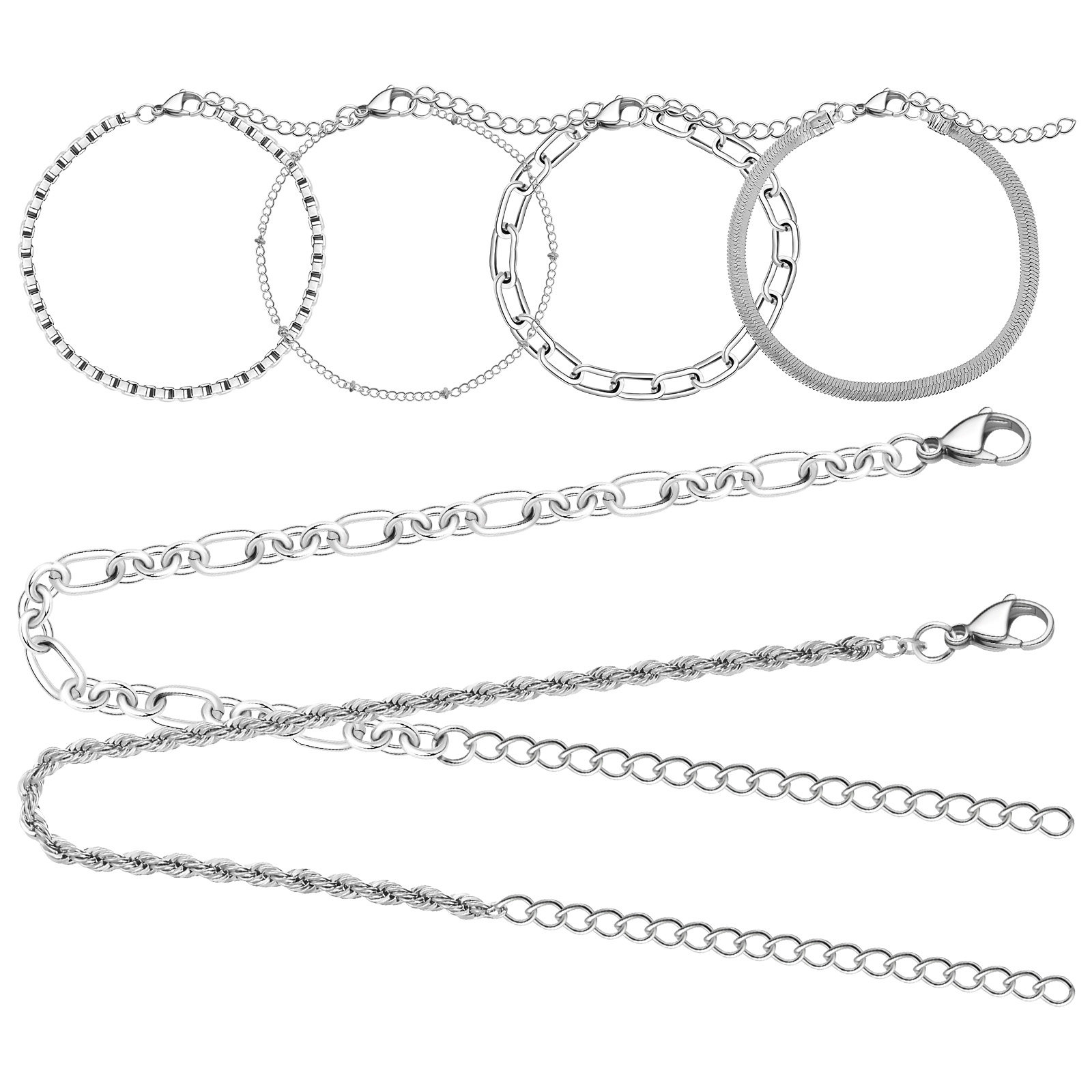 6Pcs Hand Chain Minimalist Lay - Formal Wear Jewelry For Women ulasan dan harga