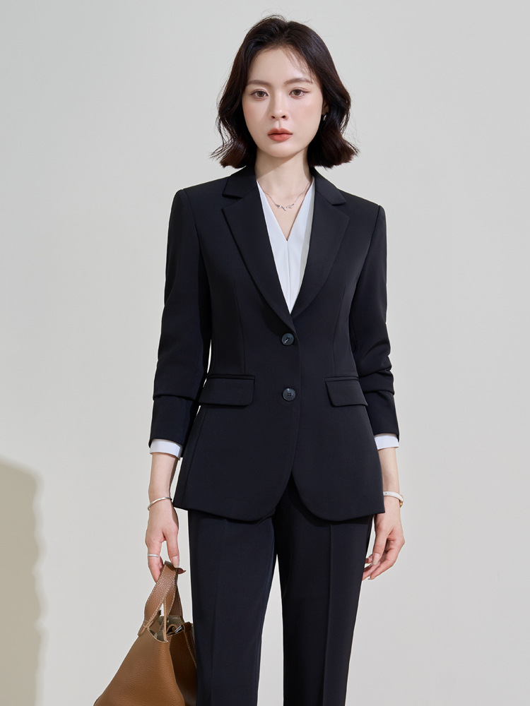 Navy blue professional suit fo - Women Formal Wear Interview ulasan dan harga