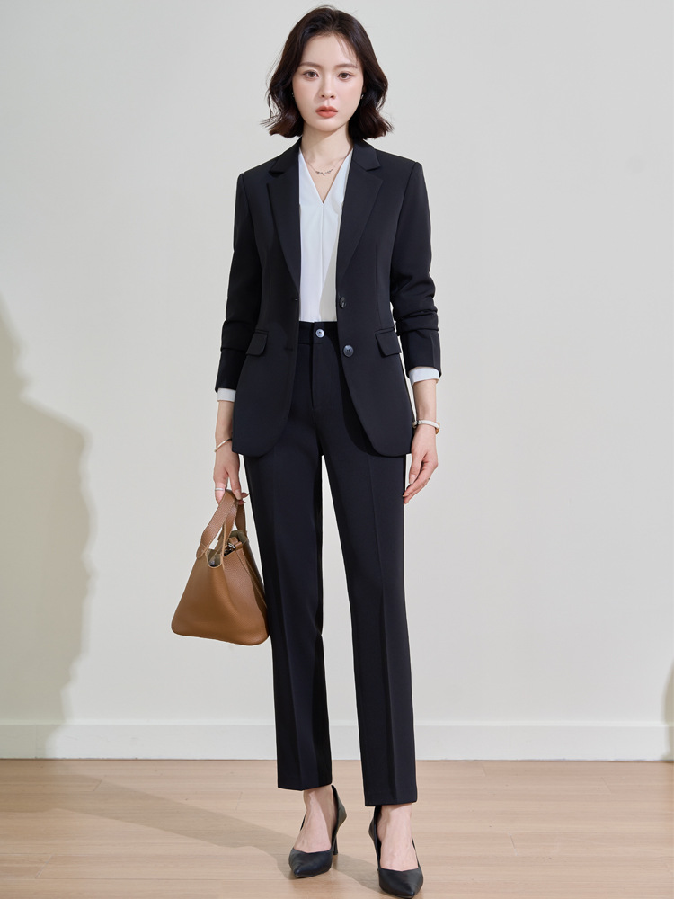 Navy blue professional suit fo - Women Formal Wear Interview ulasan dan harga