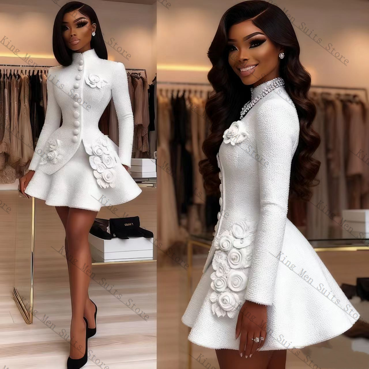 Luxury White Women Suit Set 2  - Women'S Formal Wear For A Wedding Guest ulasan dan harga