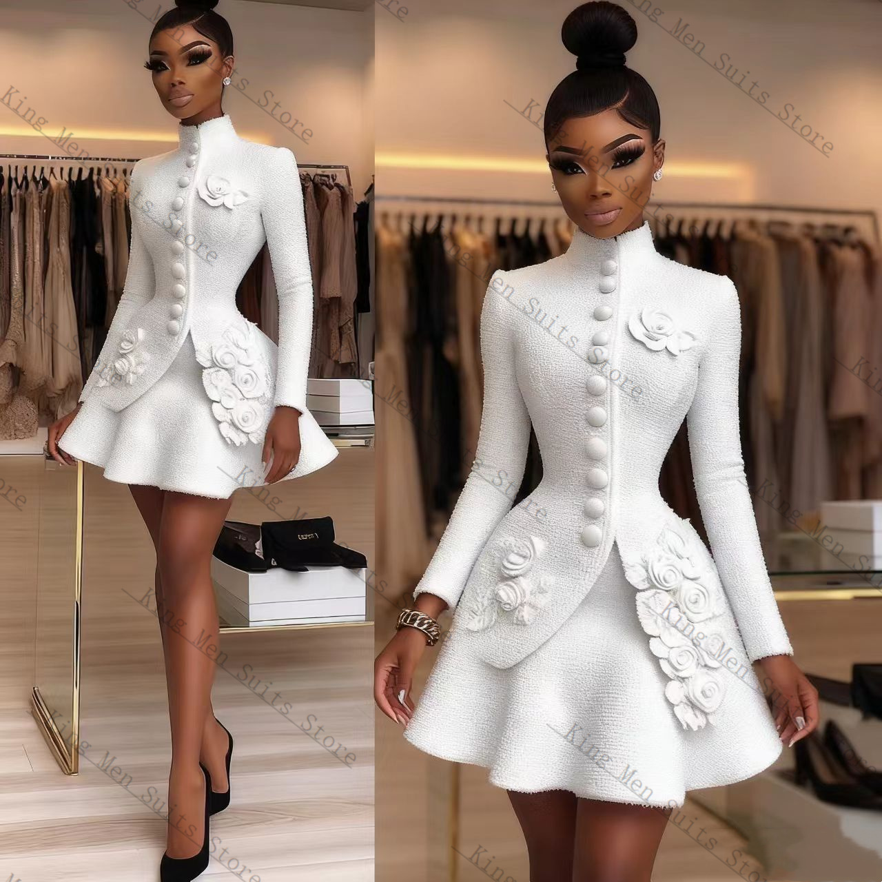 Luxury White Women Suit Set 2  - Women'S Formal Wear For A Wedding Guest ulasan dan harga