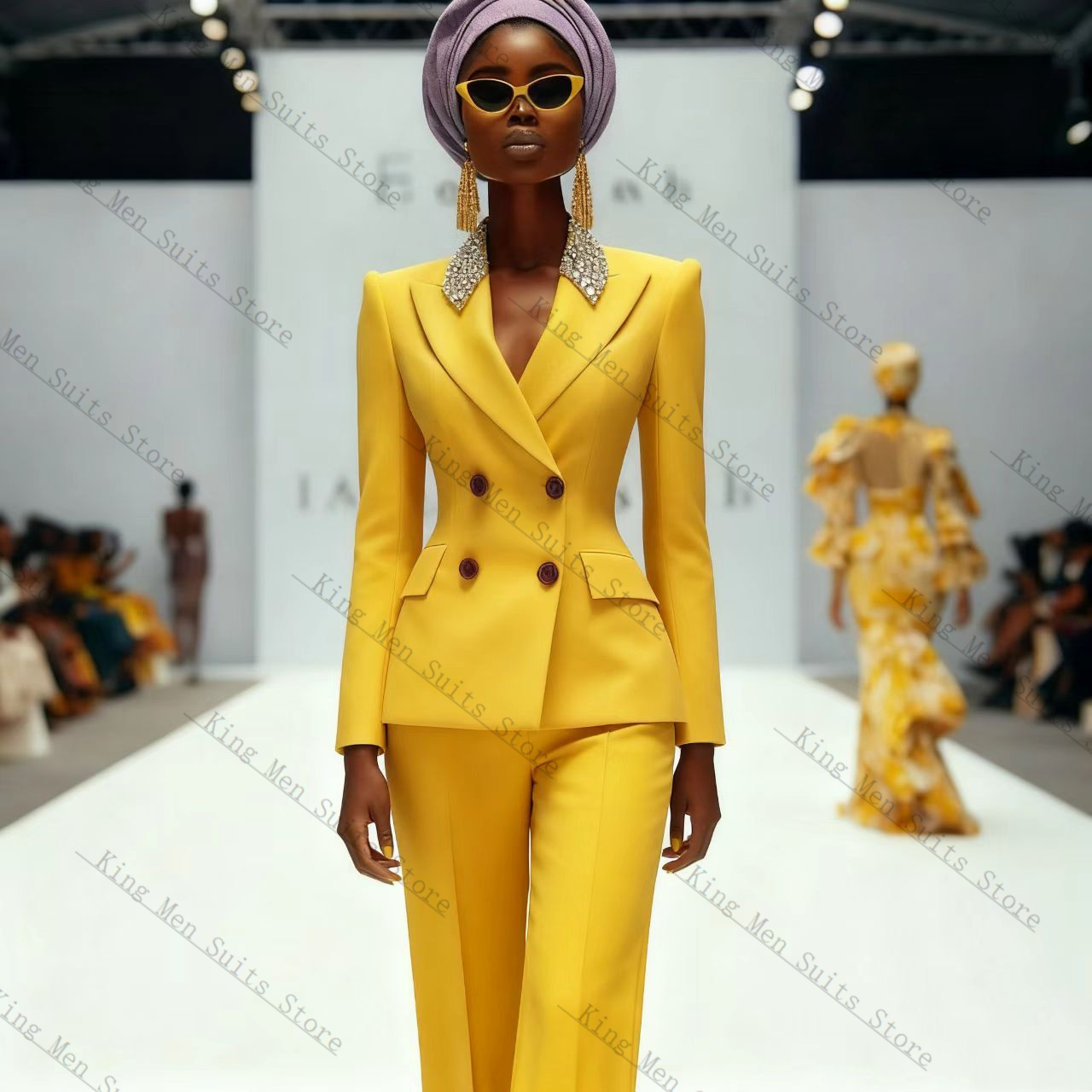 Luxury Crystals Women Suit Set - Women'S Formal Wear For A Wedding Guest ulasan dan harga