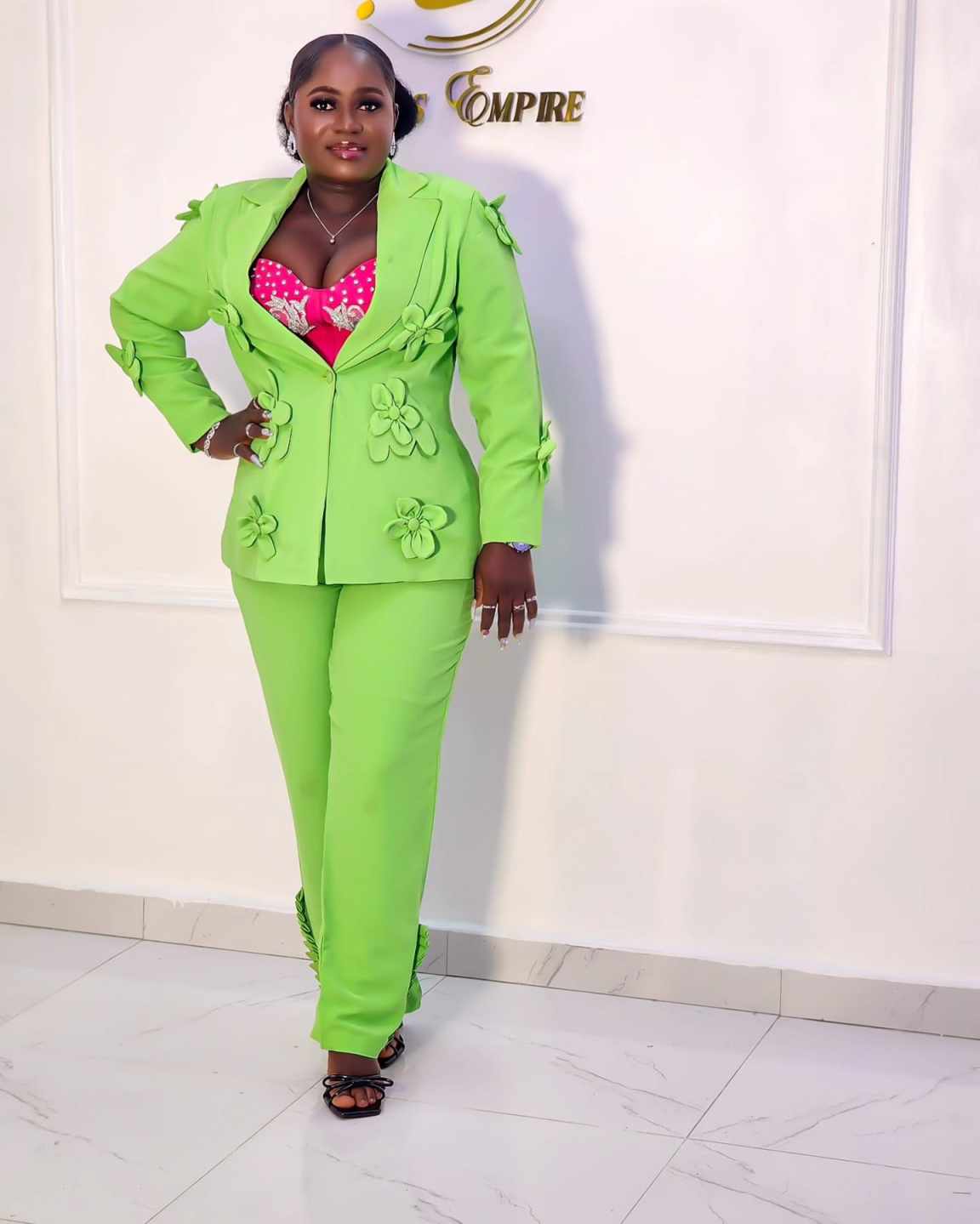 Plus Size Green Women Blazer S - Women'S Formal Wear Plus Size ulasan dan harga