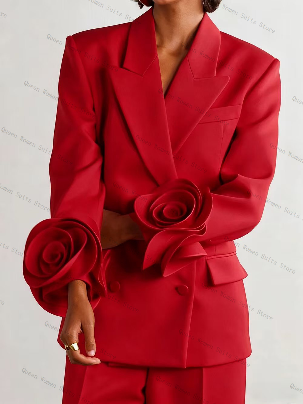 Luxury Red Women Suit Set 2 Pc - Women'S Formal Wear For A Wedding Guest ulasan dan harga
