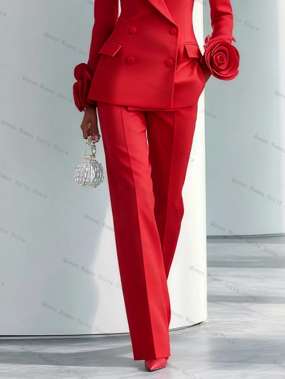 Luxury Red Women Suit Set 2 Pc - Women'S Formal Wear For A Wedding Guest ulasan dan harga
