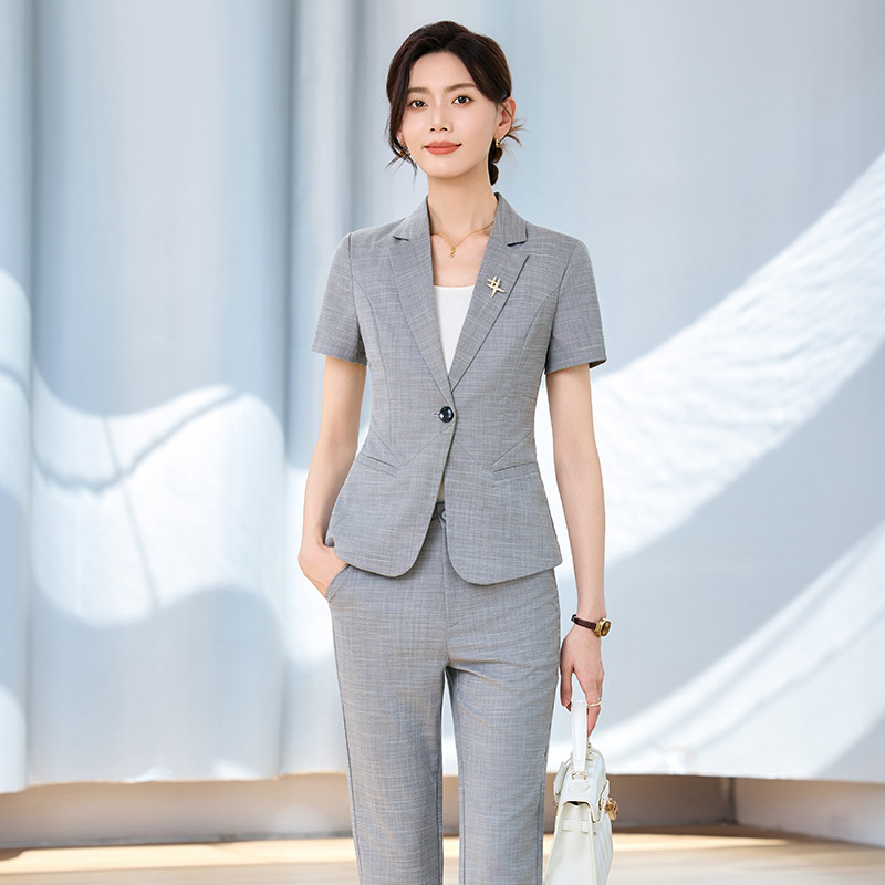 Women's short-sleeved suit set - Women Formal Wear Interview ulasan dan harga