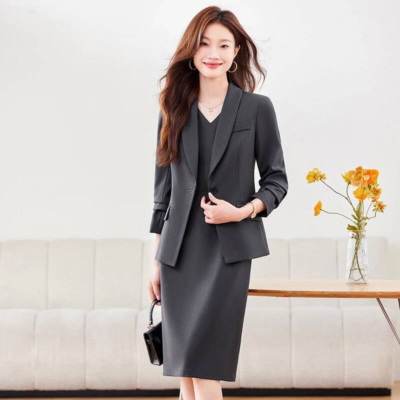 High Quality Fabric Women Busi - Women Formal Wear Blazer Set ulasan dan harga