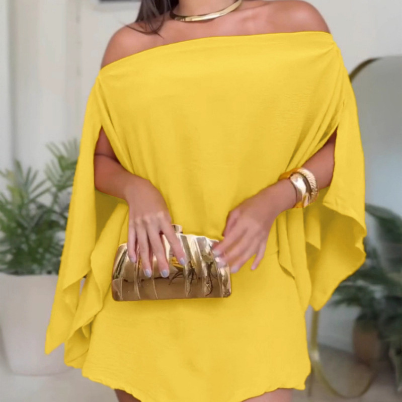Solid Color Loose Irregular Mu - Women Formal Wear Types ulasan dan harga