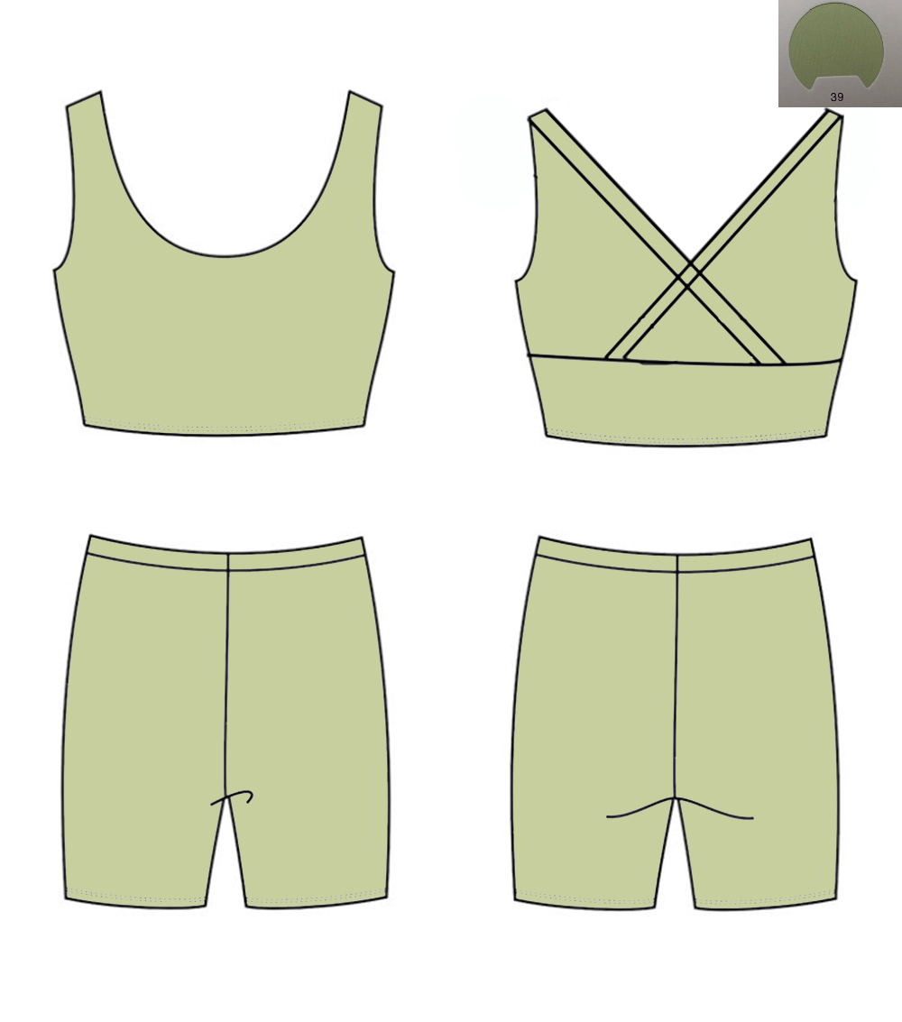 Monochrome Yoga Material Back  - Monochrome Suit Set ulasan dan harga
