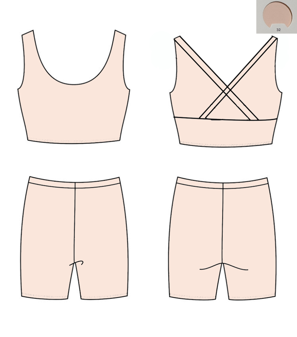 Monochrome Yoga Material Back  - Monochrome Suit Set ulasan dan harga