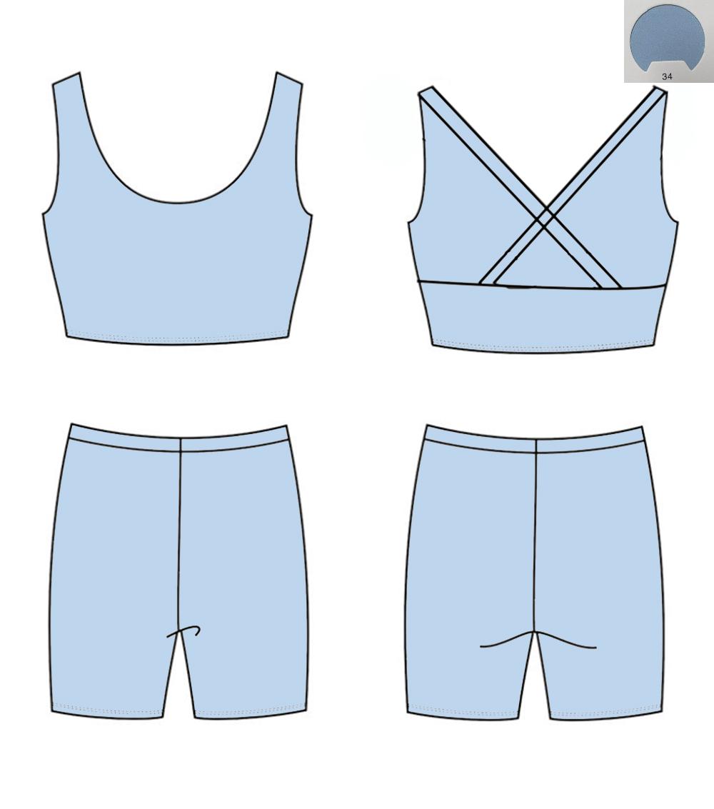 Monochrome Yoga Material Back  - Monochrome Suit Set ulasan dan harga