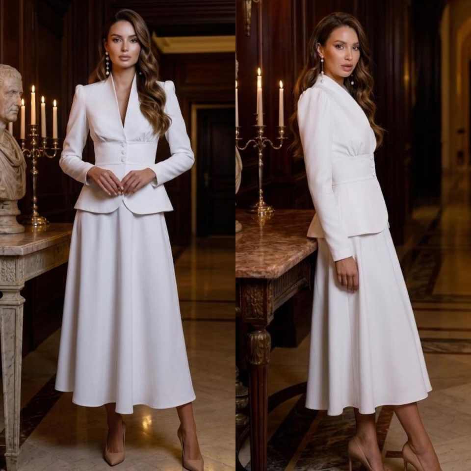 Elegant Two Piece Women Suit S - Women Formal Wear Blazer Set ulasan dan harga