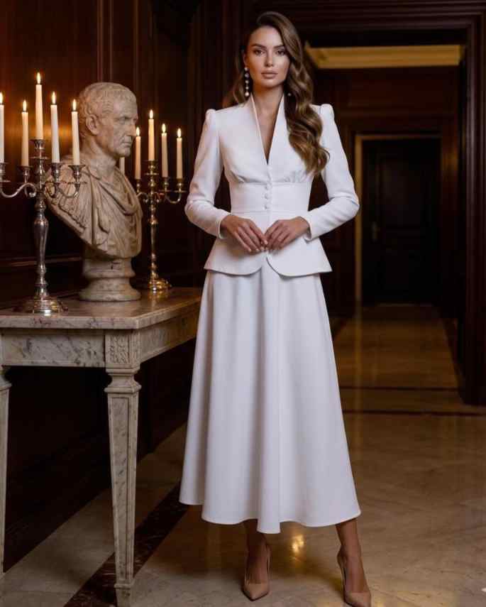 Elegant Two Piece Women Suit S - Women Formal Wear Blazer Set ulasan dan harga