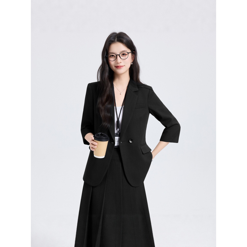 Navy Blue Women's Suit Set for - Women Formal Wear Interview ulasan dan harga