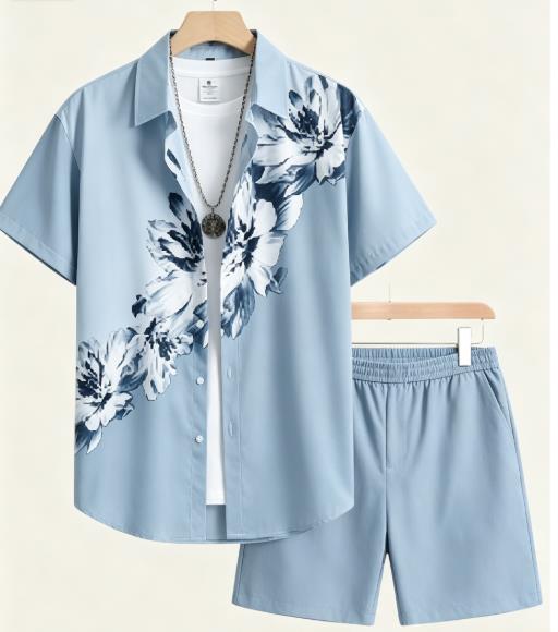 Vintage Monochrome Flower Grap - Monochrome Suit Set ulasan dan harga