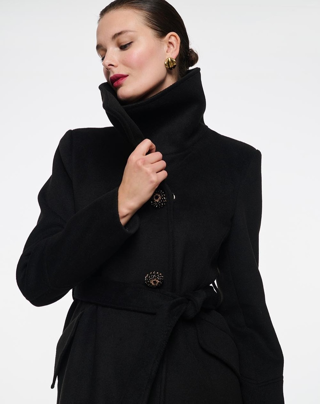 Vintage Black Stand Collar Wom - Women'S Formal Wear Plus Size ulasan dan harga