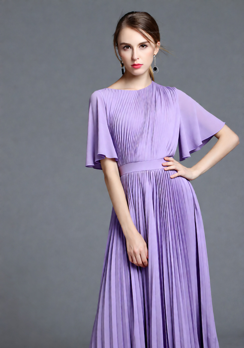 Women's Lilac Cape Sleeve Plea - Women'S Formal Wear For A Wedding Guest ulasan dan harga