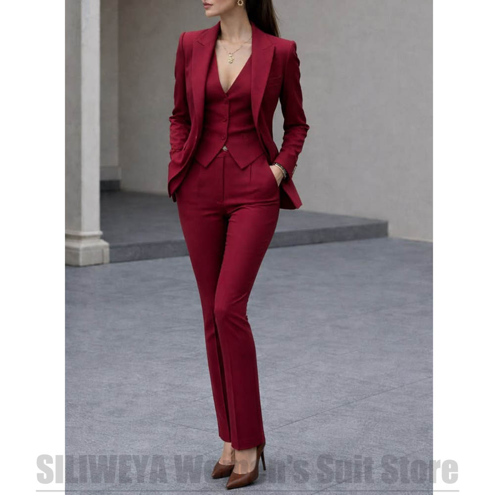 Women 3 Piece Suit Set Blazer  - Women Formal Wear Blazer Set ulasan dan harga