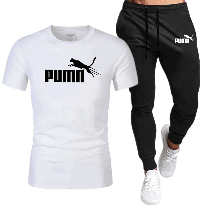 Men's Short Sleeve Running T-s - Monochrome Suit Set ulasan dan harga