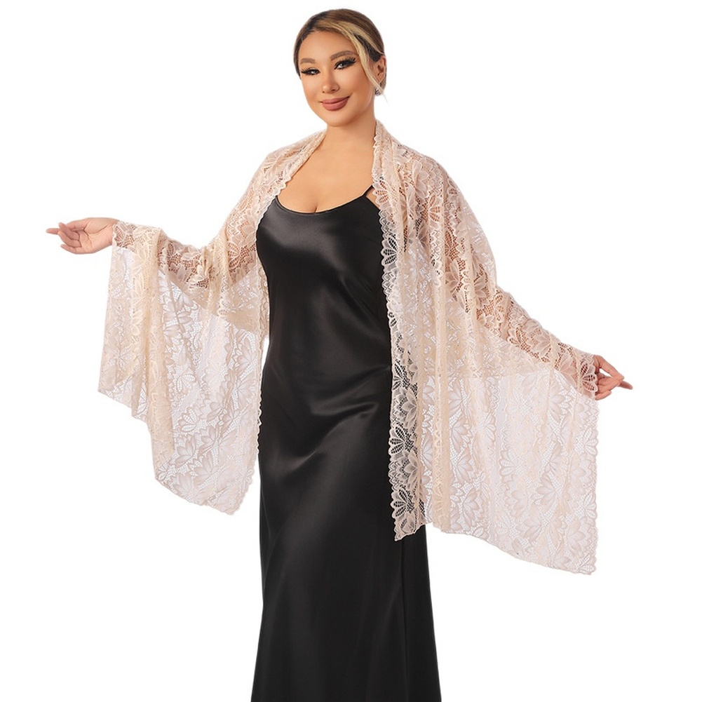 Lightweight Lace Shawl with Rh - Women Formal Wear Types ulasan dan harga