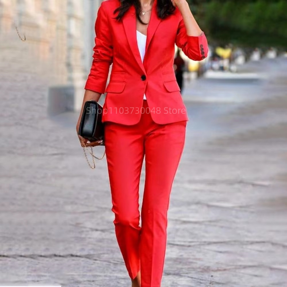 Fashion Office Ladies Blazer a - Women Formal Wear Blazer Set ulasan dan harga