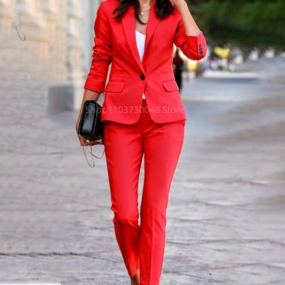 Fashion Office Ladies Blazer a - Women Formal Wear Blazer Set ulasan dan harga