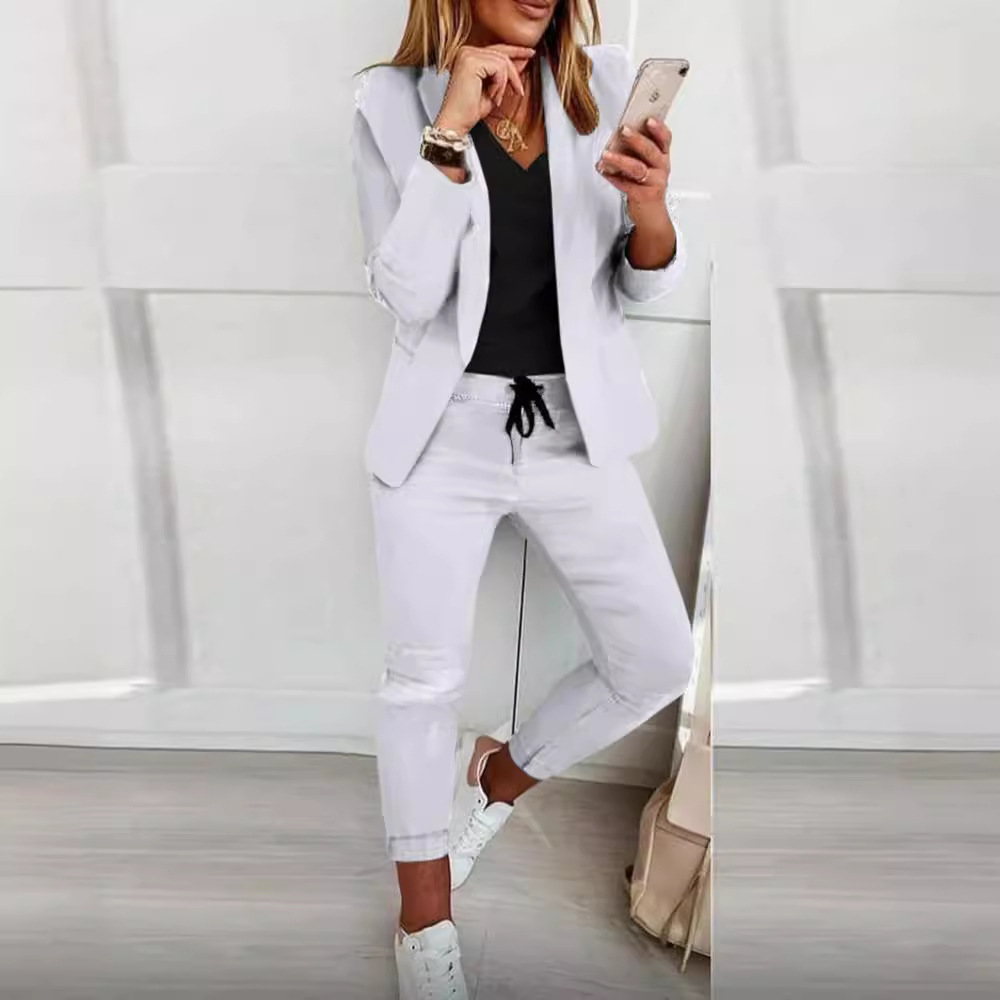 Women's Monochrome Casual Busi - Monochrome Suit Set ulasan dan harga