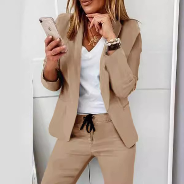 Women's Monochrome Casual Busi - Monochrome Suit Set ulasan dan harga